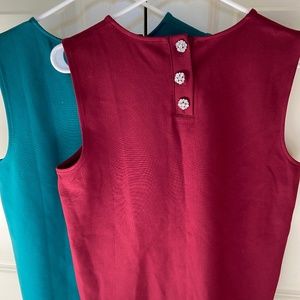 2 J Crew Jewel Buttons tops new! M